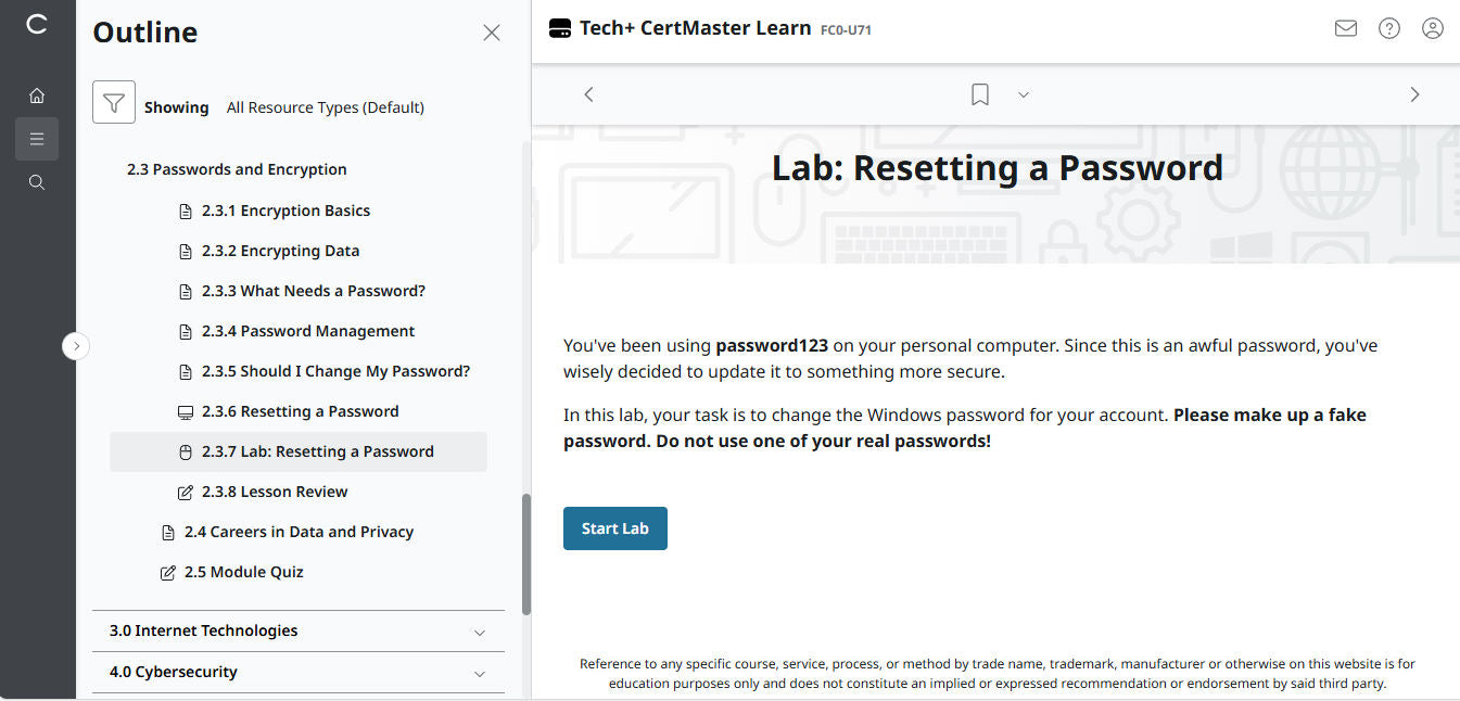 CompTIA CertMaster Learn Tech+ FC0-U71 - Individual License (12 Months Access)