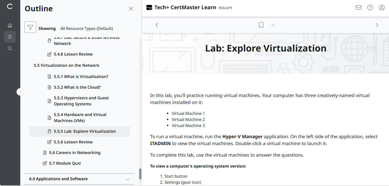 CompTIA CertMaster Learn Tech+ FC0-U71 - Individual License (12 Months Access)