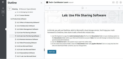 CompTIA CertMaster Learn Tech+ FC0-U71 - Individual License (12 Months Access)