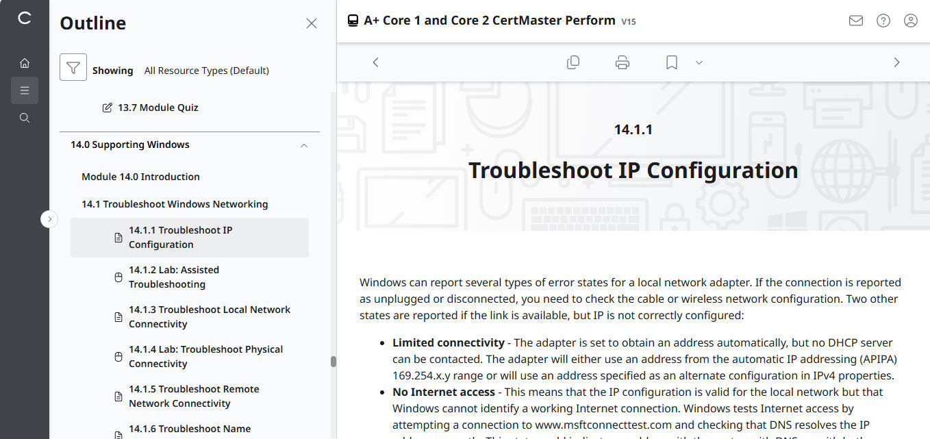 CertMaster Perform for CompTIA A+ Core 1 & 2  (V15) (120 Days  Access)