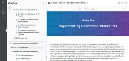 CertMaster Perform for CompTIA A+ Core 1 & 2  (V15) (120 Days  Access)