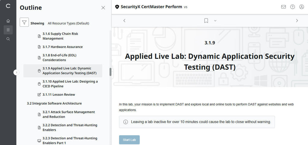 CompTIA CertMaster Perform – SecurityX CASP+ CAS-005 Individual License