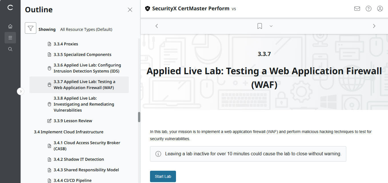 CompTIA CertMaster Perform – SecurityX CASP+ CAS-005 Individual License
