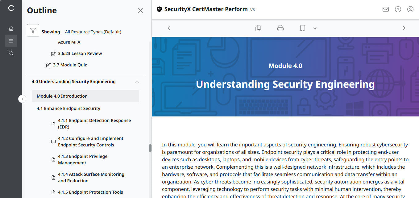 CompTIA CertMaster Perform – SecurityX CASP+ CAS-005 Individual License