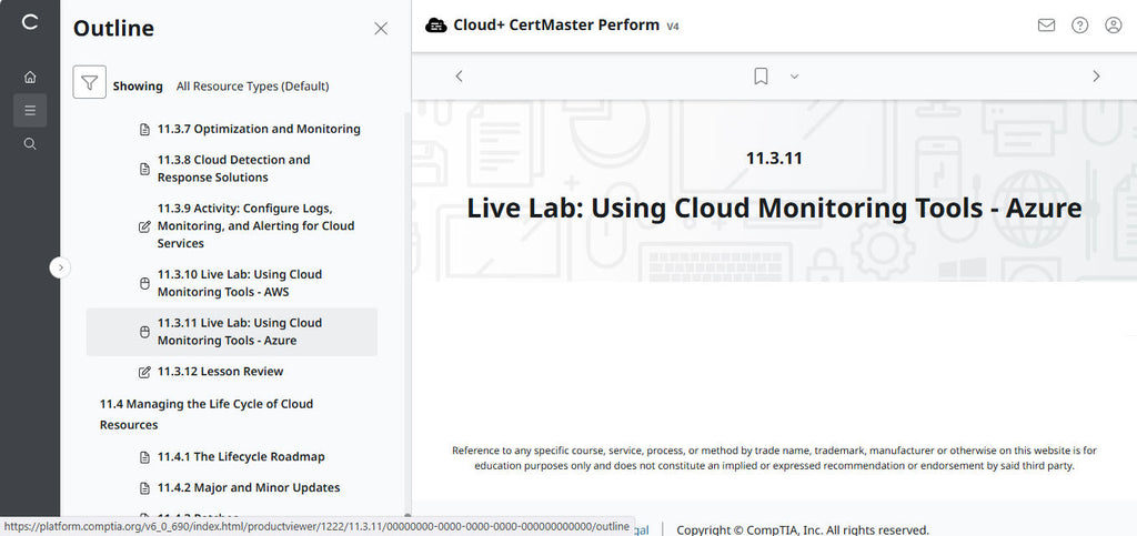 CompTIA Cloud+ CertMaster Perform (CV0-004)
